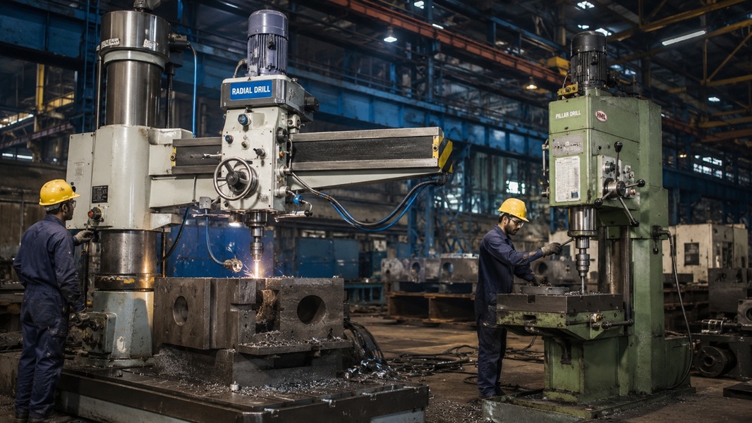 Radial Drilling Machine vs Vertical Drill Press Guide