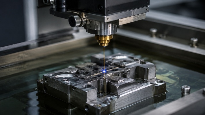 Metal cutting in a liquid tank